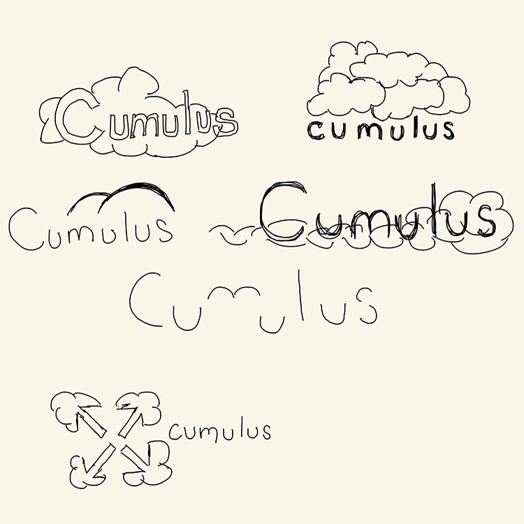 Logo brainstorming sketches